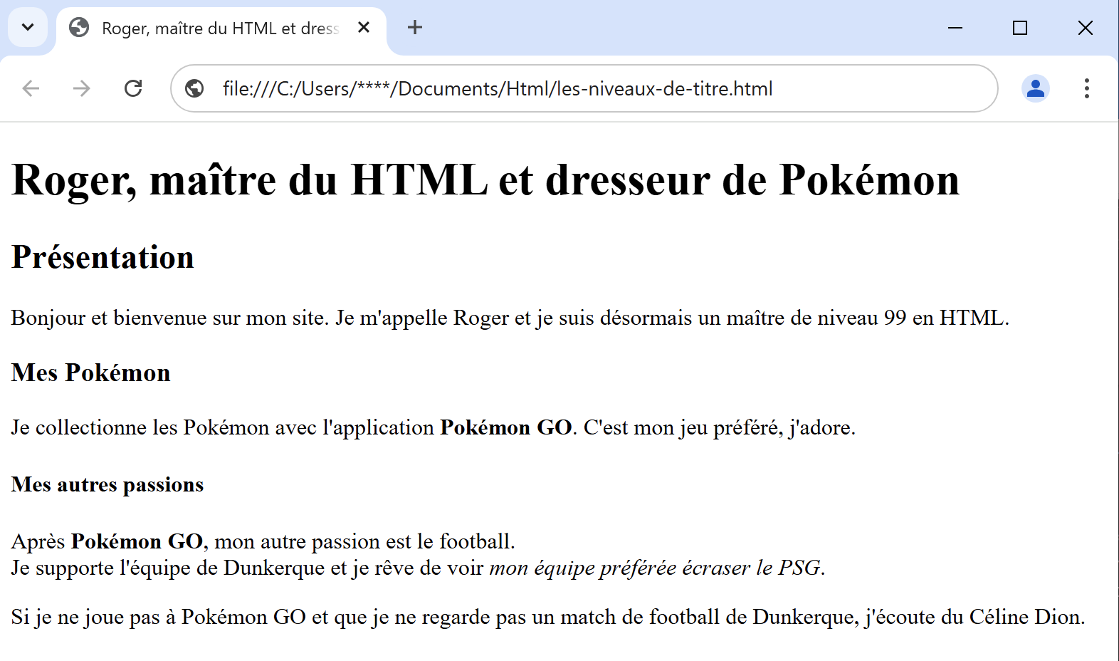 Paragraphes et Titre